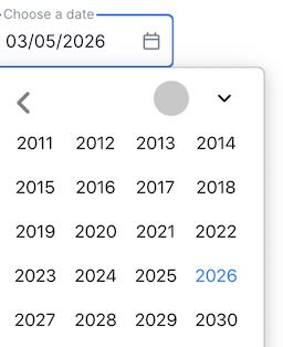 Missing arrow when mouse hovers